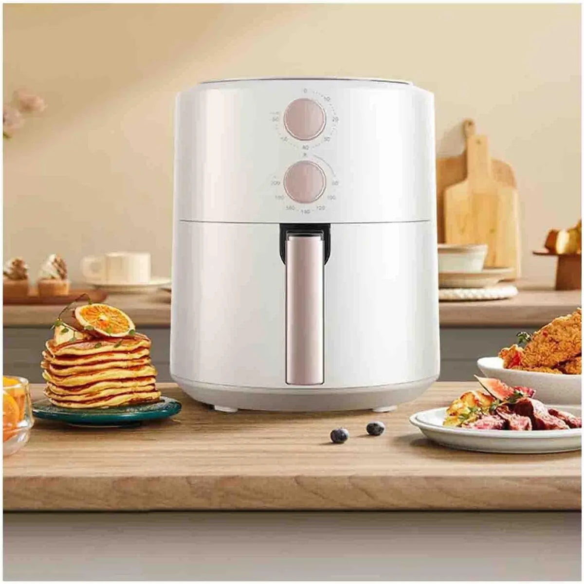 Airfryer met 1500 W Herdenkingsdag Safehappy, Y Frituren, 5L, Compacte Airfryers Oven en Antiaanbaklaag
