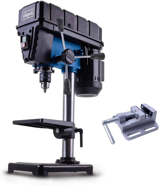 Scheppach Tafel TBM200-400 W met 164 x 162 mm, 550-2600 rpm, aluminium, boorhouder 1,5-13 mm, boordiepte 50 mm en kantelbaar