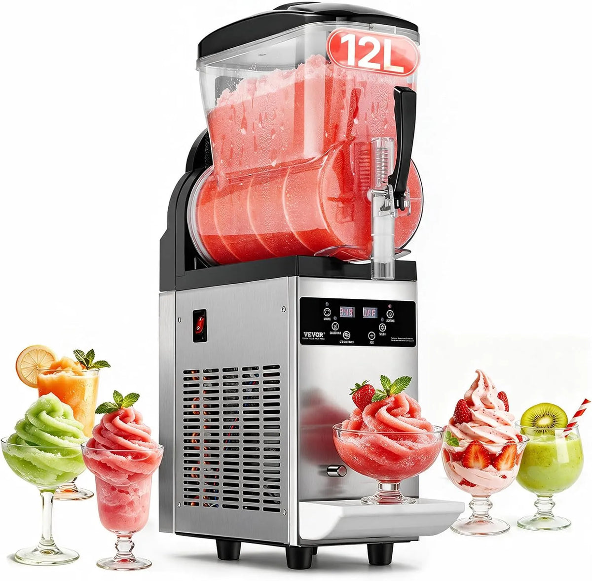 Machine met 10 °C, 5 °C, 1 °C, 6 °C, regelbare thermostaat en RVS