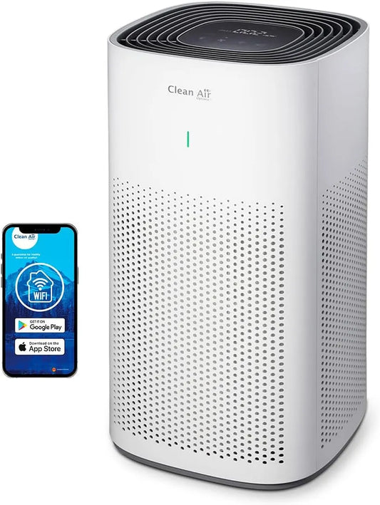 Luchtreiniger, Clean Air Optima CA-507 Luchtreiniger met HEPA-filter, luchtverplaatsing tot 350 m3/h, Actief koolstoffilter en ionisator, 360°