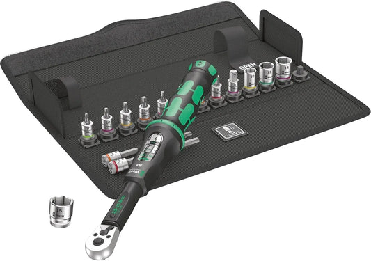 Fiets met 1/4 inch, voor bouwplaats en werkplaats en zwart, 16-delig