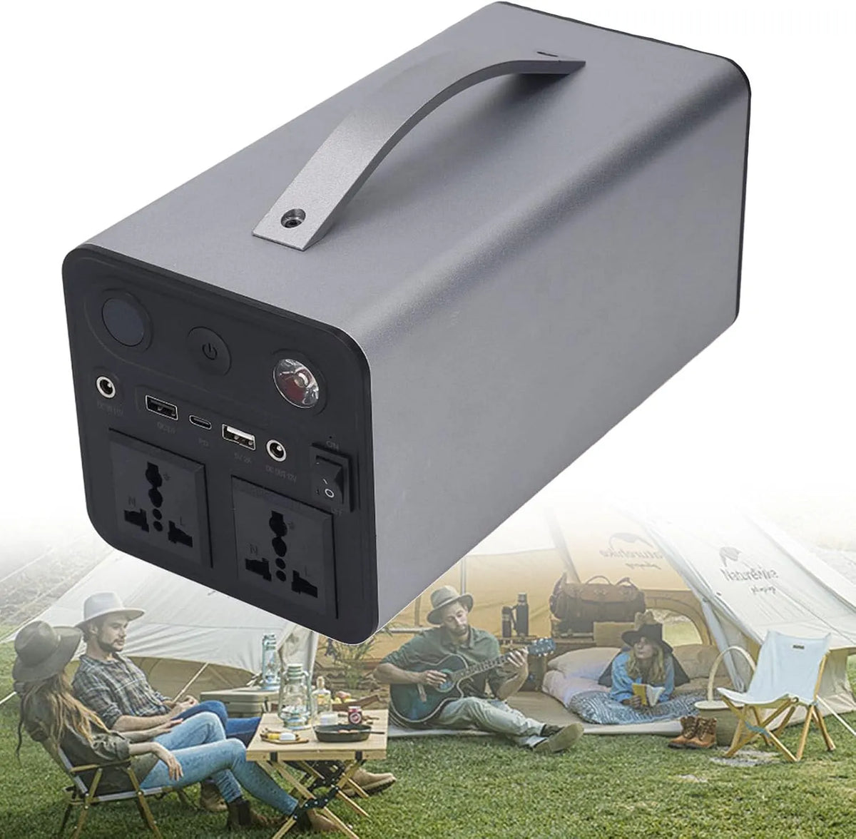 Draagbare krachtcentrale met 90.000 mAh, 300 W en zonne-energie
