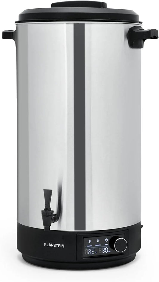 Machine, 60 L, 2500 W, 30-100°C, RVS, glas, Heetwaterdispenser, glühweinketel, Met kraan