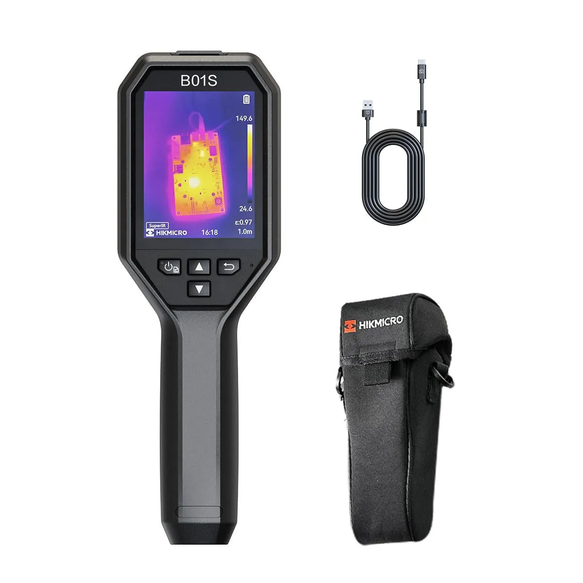 Camera B01S met 25Hz, WiFi en digitaal display, warmtebeeldcamera met WiFi
