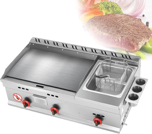 Elektrische bakplaten, Aanrecht Flat Top Griddle RVS Grill, Commerciële Gas Bakplaat