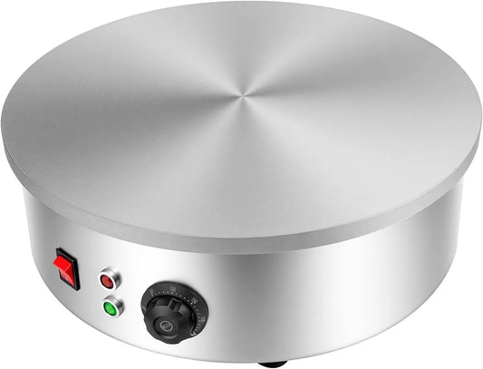 Crêpesmaker met 45 cm, 3 kW, 50-300 °C en regelbare thermostaat