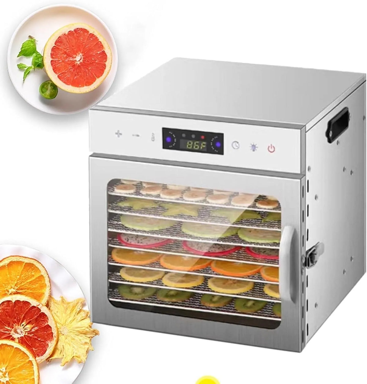 Vaatwasser met 90 °C, 24 uur, timer, regelbare thermostaat, geluidsarme werking en RVS