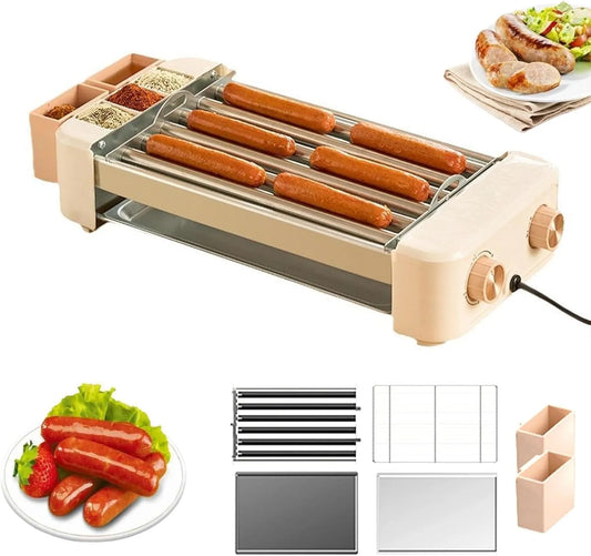 Grill Cooker Machine, Hotdog Roller, broodjes en eierrollen, 120-250 °C