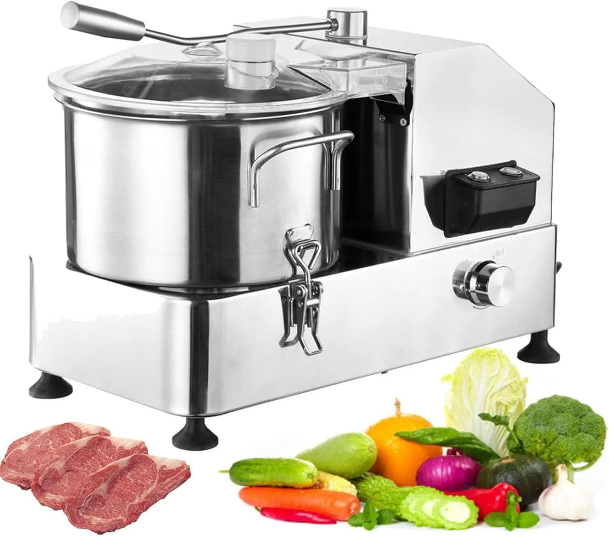 Keukenmachine met kool,12L, hakselaar voor aardappelen, 2500RPM, automatische keukenmachine met regelbare snelheid en gember, uien