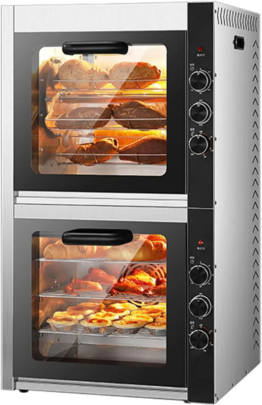 Inbouwoven met 1400 W, timer, regelbare thermostaat, RVS en antistatische borstel