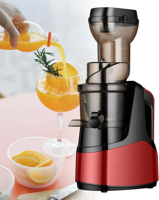 Masticating Juicer Machine met 150 W en waterreservoir, 50 tpm fruitpers sapcentrifuge