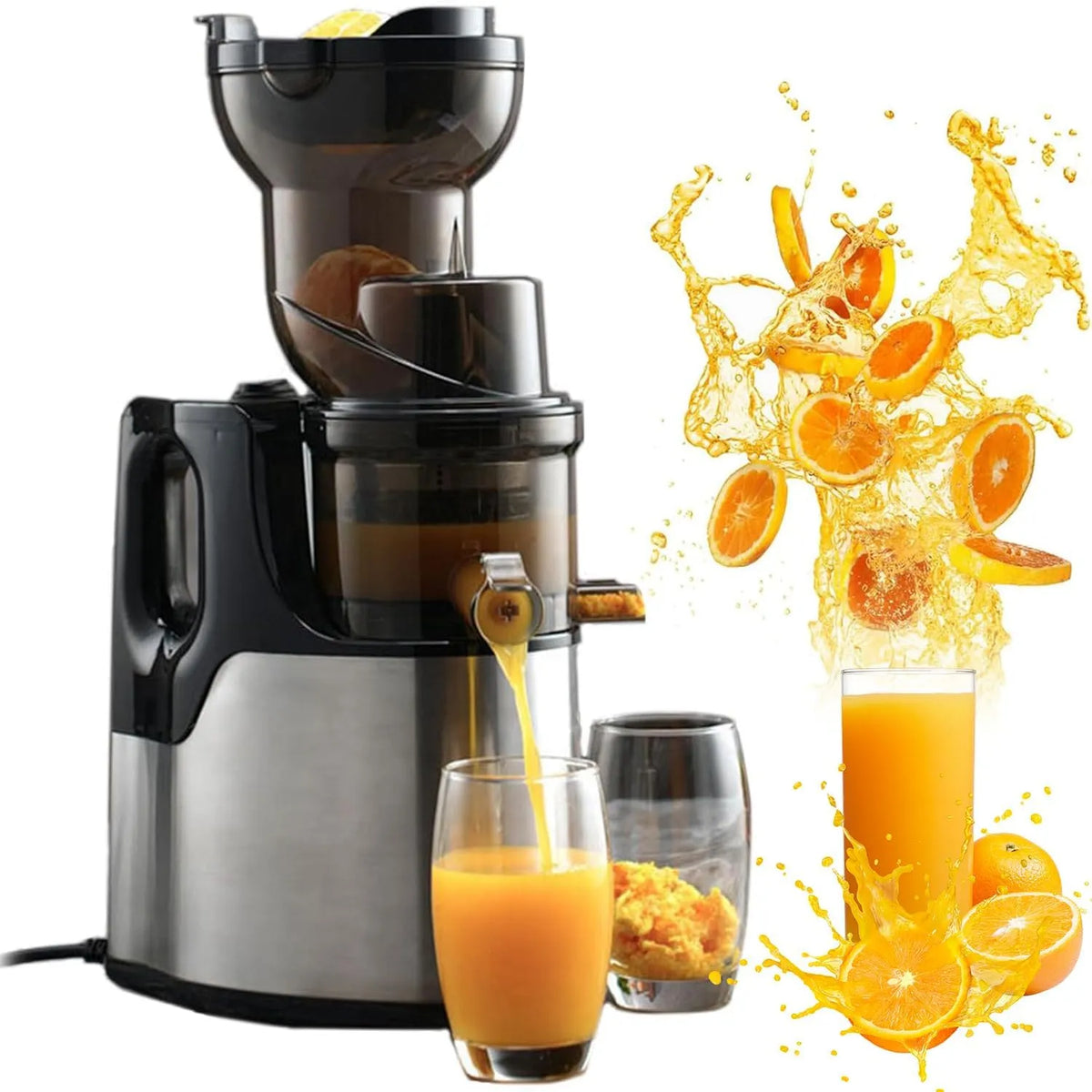 150 W Slow Masticating Juicer met 150 W, 100 mm en geluidsarme werking