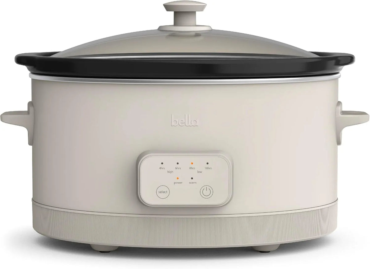 Bella EverGoodTM programmeerbare slow-cooker, 6,0 liter, keramische antiaanbaklaag, instelbare temperatuur en gaartijden
