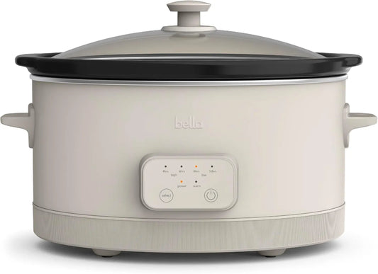 Bella EverGoodTM programmeerbare slow-cooker, 6,0 liter, keramische antiaanbaklaag, instelbare temperatuur en gaartijden