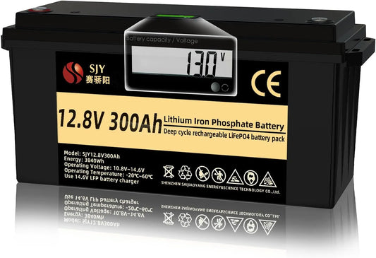 LifePO4 Lithium-accu van 12,8 V, 200 A, camper, boot, 300 Ah, klasse A, zonnesysteem, wandelaanhanger