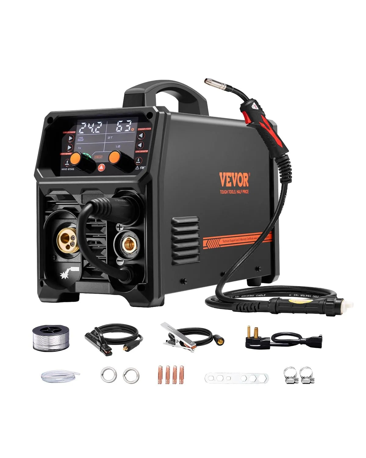 Lasapparaat, MIG/MMA/TIG, 250 A, 5-in-1, aluminium, MIG PLUSE, Gasvrije MIG