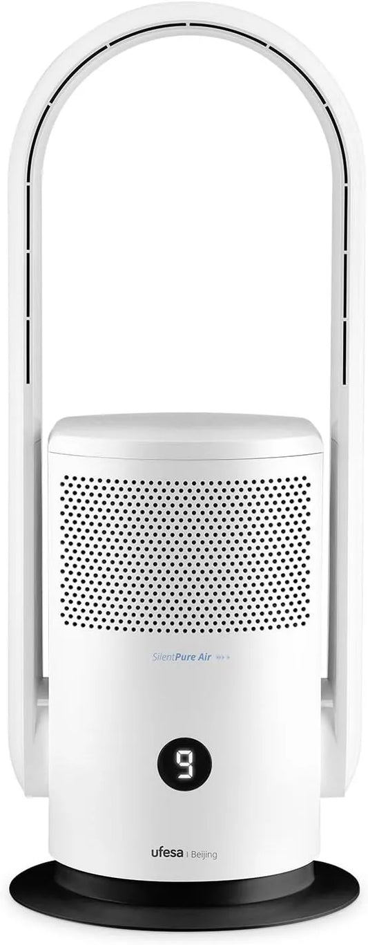 Ventilator HEPA13 met 35 W, 90 m3/h, 9 Snelheden, Timer, 38 m2, 59 cm, aanraakbediening en afstandsbediening