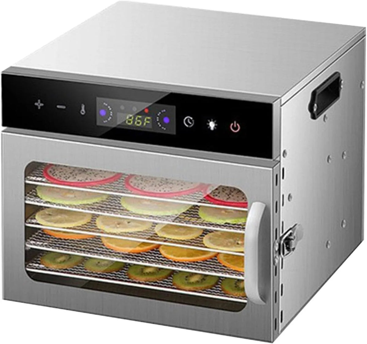 Droger met 1-24 Uur, aanraakbediening, regelbare thermostaat, RVS en 24 Uur Timer