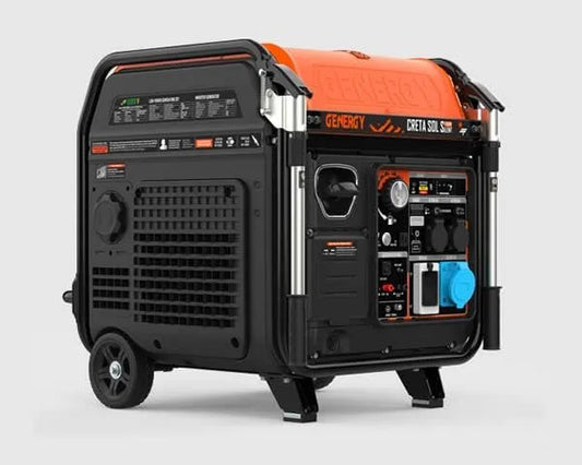 GENERGY Creata SOL-Silent 7500 watt stroomgenerator met 26 l, 459 cc, 61 dB, 71 dB, digitaal display, geluidsarme werking en invertertechnologie