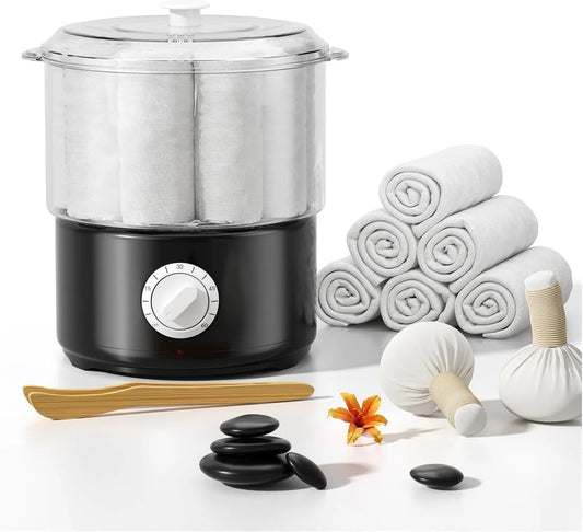 Stoomsterilisator, verwarming Handdoekverwarmer Spa-scheerkapper - Snelle verwarming Nero