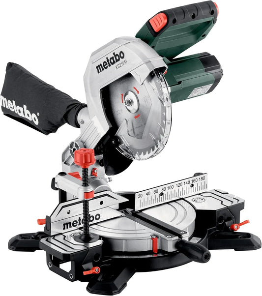 Cirkelzaag, Metabo, Verstekzaag met PCL Led en 216 mm Zaagblad