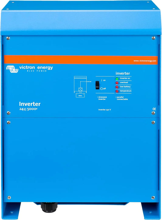 Spanningsomvormer met Victron Energy 5000VA 24-Volt 230V AC Pure Sinusgolf Omvormer