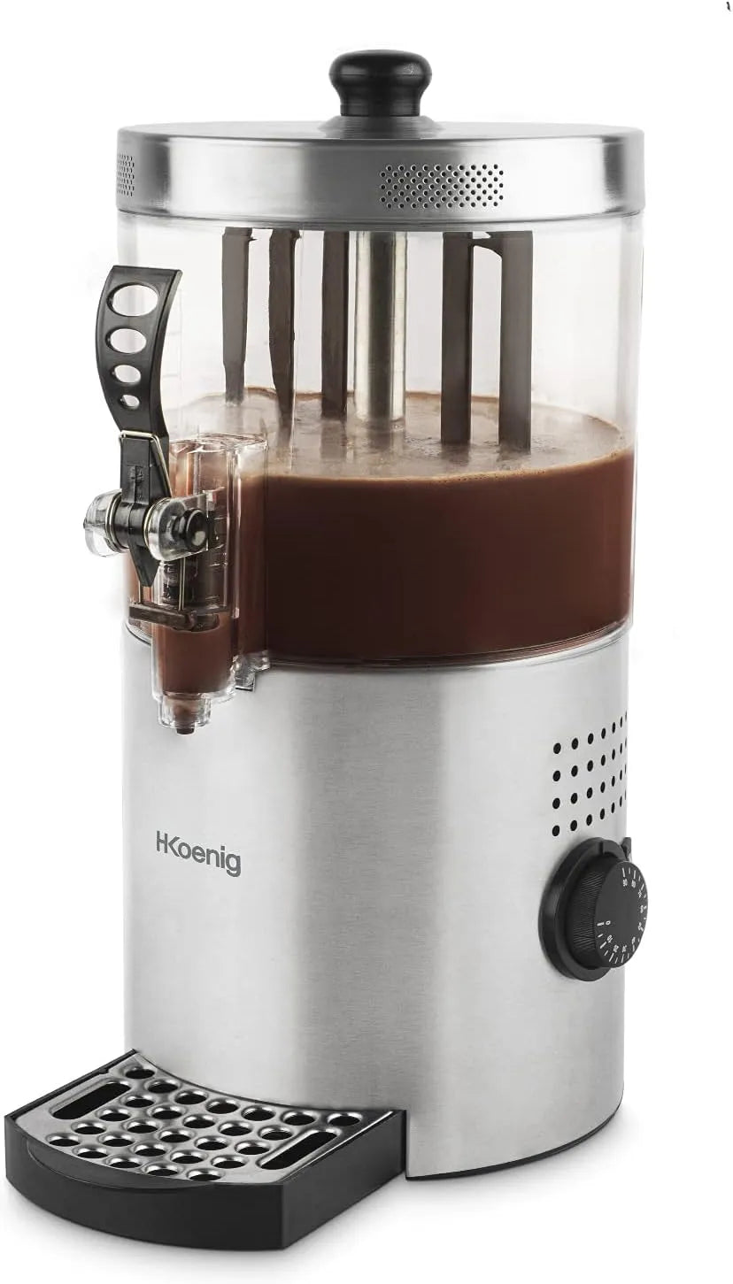 H.Koenig SHK800 warme chocolademelk SHK800 met 1200 W, 90 °C, 120 °C, regelbare thermostaat en RVS