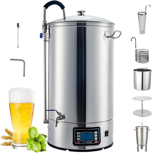 Machine met 30L, 1 x 8,8 m, 2500 W, 20L, digitaal display, RVS en zilver