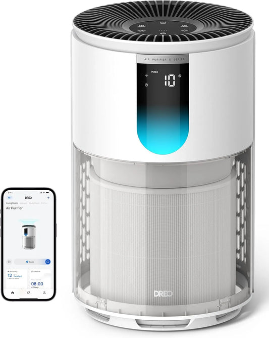 Luchtreiniger, DREO Luchtreiniger, allergieën 539S, 3-in-1 HEPA-filter