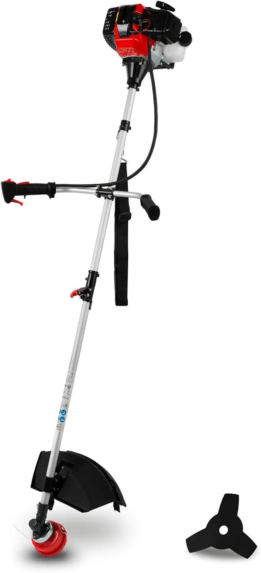 Grastrimmer, EBERTH, 52cc cilinderinhoud, 2-takt luchtgekoelde motor, inclusief draagriem, snaarkop met automatische punt, struweelmaaier, start