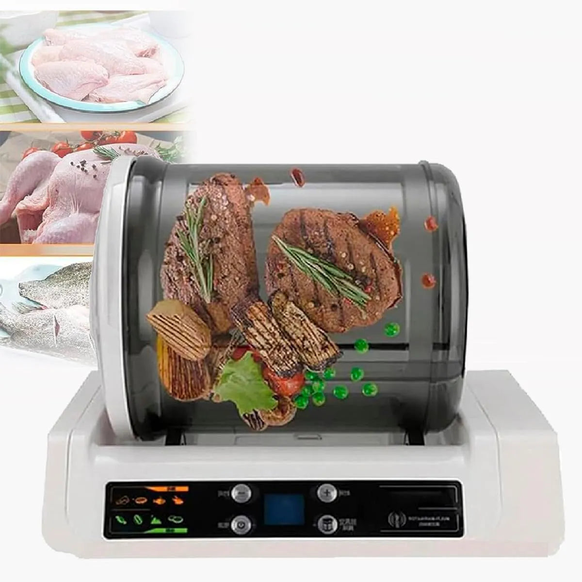 Machine met 15 minuten, 33 x 24 x 25 cm, 5 l, digitaal display en transparant