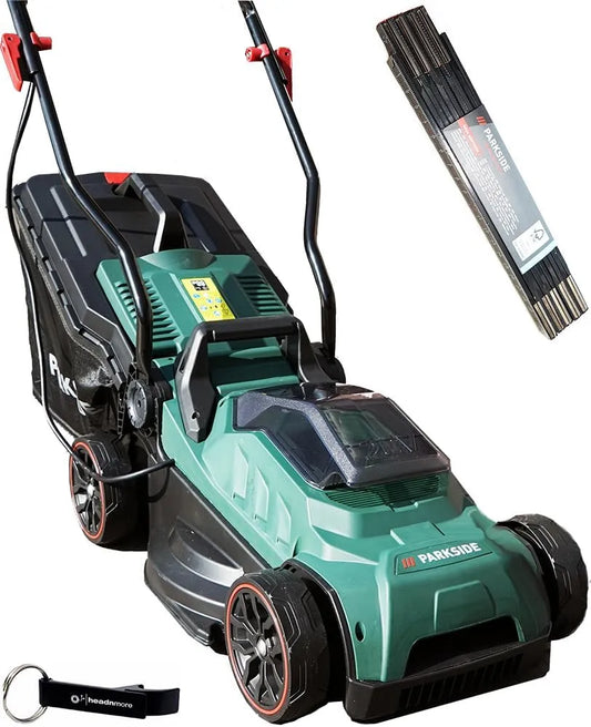 Grasmaaier, HEADNMORE Bundle - Parkside 20V accu grasmaaier PARM 20, duimstok + sleutelhanger