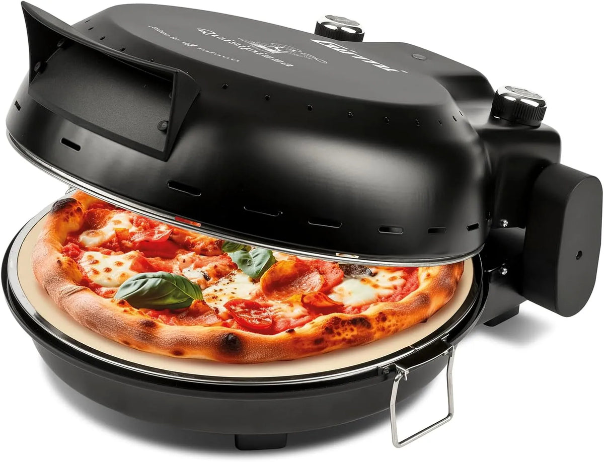 Inbouwoven FP50 met 1800 W, 420 °C, 31 cm, timer, 1200 W, 600 W, regelbare thermostaat en RVS