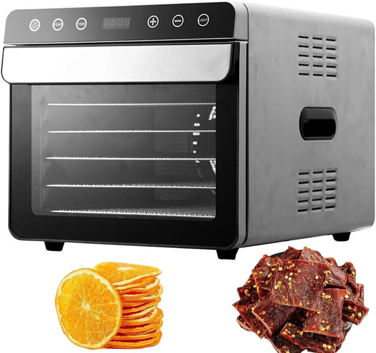 Droger met 700 W, 30-85 °C, digitaal display, RVS, 24-uurs Timer en zilver