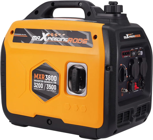 MaXpeedingrods Inverter stroomgenerator 3500 W met 3500 W, 48 x 29 x 44 cm, 51 x 32 x 47,5 mm, 3200 W, 10 W, 145 cc, 13,9 A en 15,2 A
