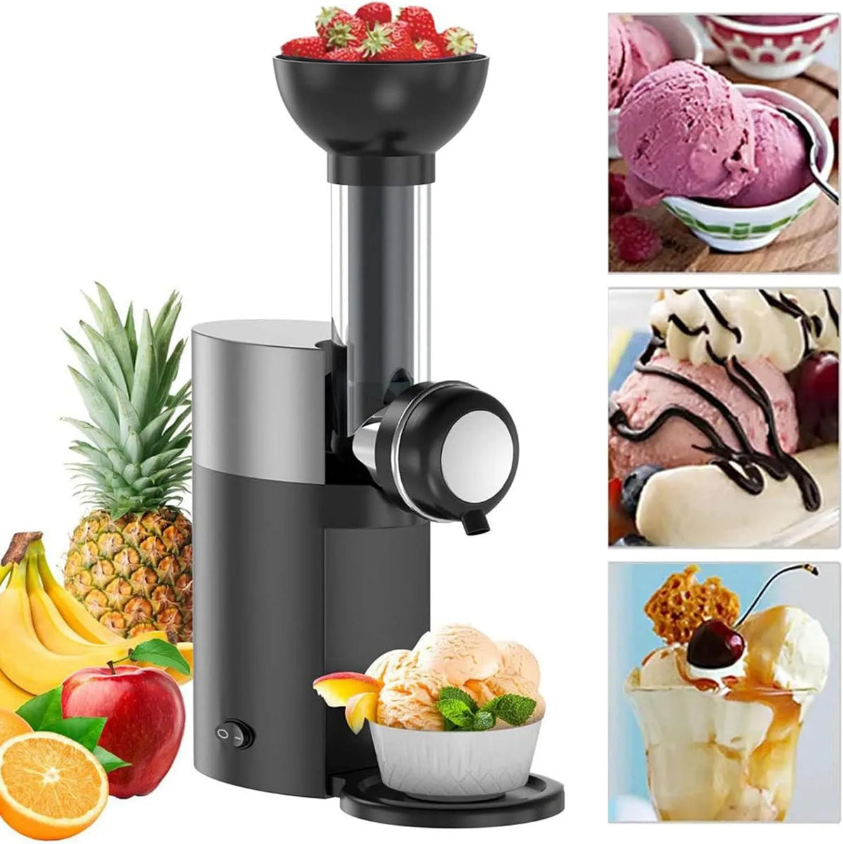 Machine met compacte bevroren dessertblender voor doe-het-zelf zomertraktaties, Elektrische ijsmachine en ijslollymachine, gemakkelijk schoon te maken