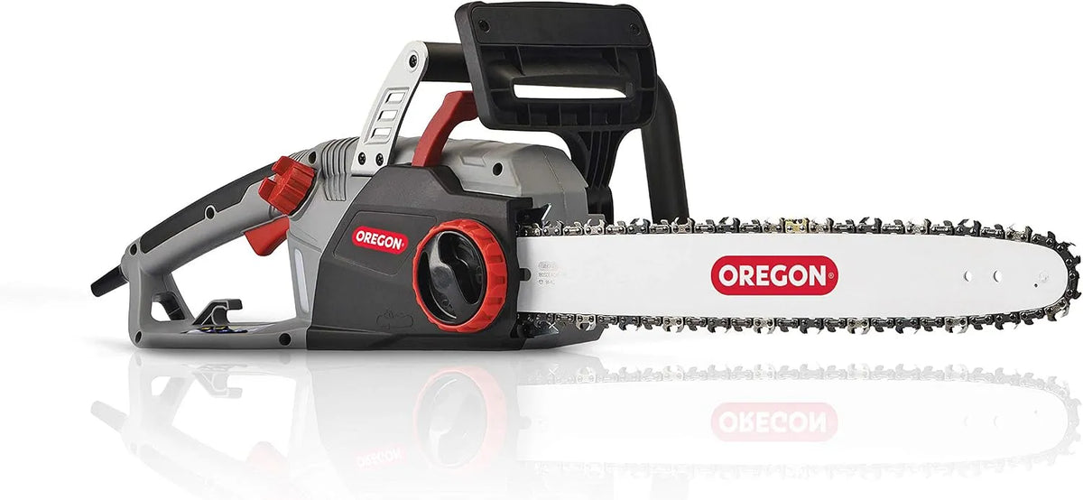 Kettingzaag CS1500 met 2400 W, geluidsarme werking en RVS, Oregon CS1500 2400 W Elektrische kettingzaag
