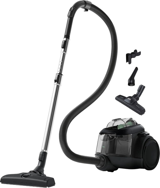 Stofzuiger, AEG AL61C2, AEG Clean 6000 Stofzuiger Zonder Zak, Krachtige Motor met Cycloontechnologie, 1.6 Liter Stofcontainer, Harde Vloeren &