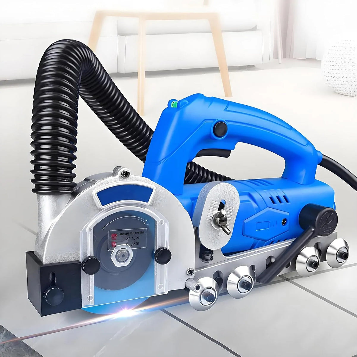 Stofzuiger, 1200 W automatische gewrichtsreiniger met waterblazer, instelbare snijdiepte voor tegelspleten en spleten