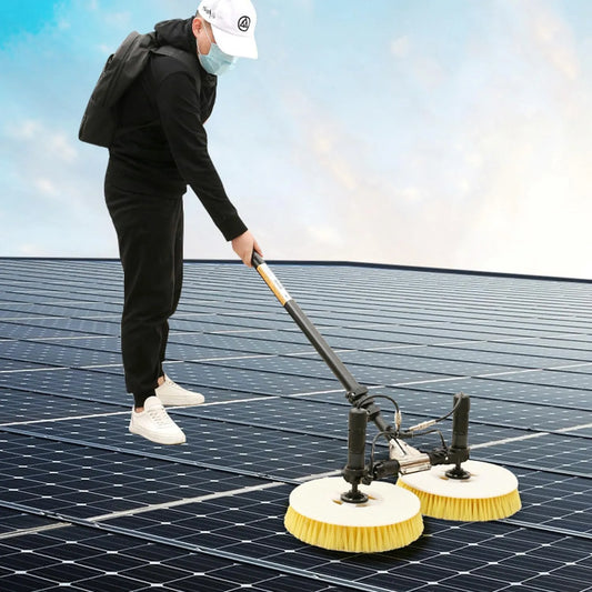 Dubbele Roterende Reiniger, 70 Cm Dubbele Roterende Reiniger, Elektrische Steelset Met Um-Accu En Netvoeding, 7,5 M 24,6 Ft