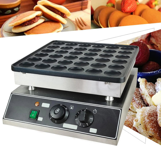 1000 W, machine, 36 gaten, Elektrische pannenkoekenmaker, elektrische Nederlandse pannenkoeken