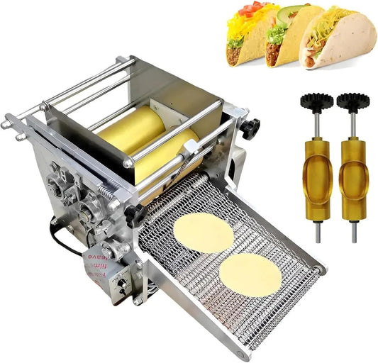 Hogesnelheids Flatbread Machine, 10-20cm Deeg, Verstelbare Dikte, Snelle Prep, Anti-aanbaklaag, Hogesnelheids Flatbread Machine voor Restaurants