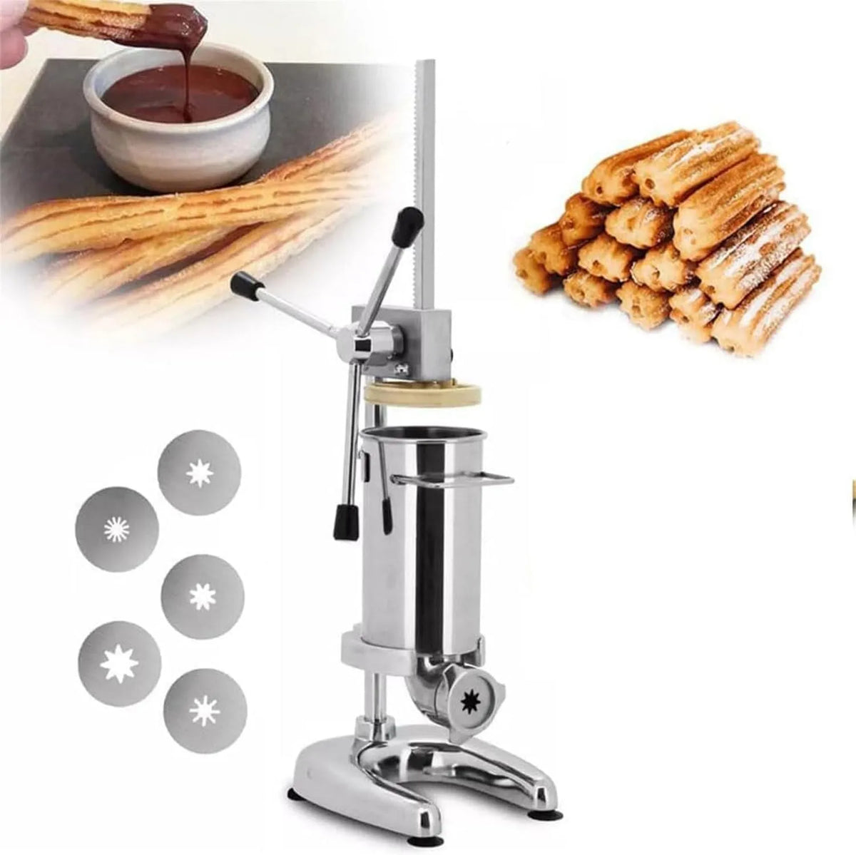 Olie Stok Machine met 2L en 190 x 230 x 700mm, 2/3L Commerciële Handleiding Churro Maker