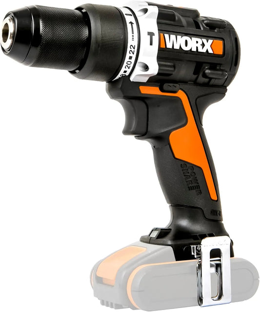Klopboormachine WX352.9 met 20V, 13mm, 40 mm en 16mm, WORX WX352.9 Nitro 20V PowerShare Borstelloze Draadloze Klopboormachine