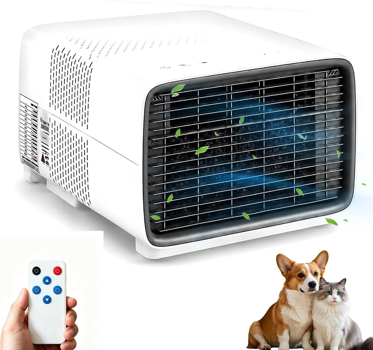 Mobiele airconditioner en Luchtkoeler met 2700 BTU, 45 dB, 280 W, 3-in-1, 40 x 30 x 25 cm, 3 seconden, 15 m2 en 1-12 uur