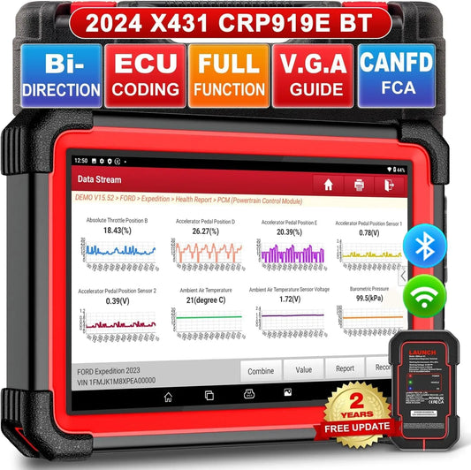 LAUNCH CRP919E BT Obd2 Diagnostisch CRP919E Obd2 met 6300 mAh, 8-in-1, wifi en bluetooth