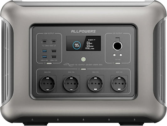 Draagbaar powerstation, R2500, LiFePO4-accu, 2016 Wh, 2500 W, 5000 W, 50 minuten, LiFePO4-batterij