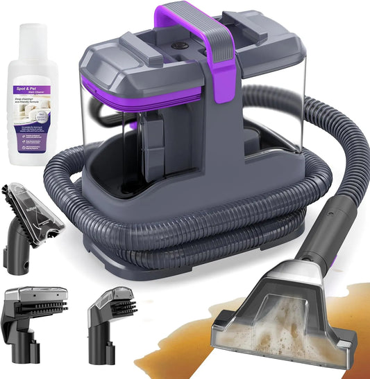 Reiniger met 450 W, 13kPa, 2,6kg, 1000 ml, 550 ml en 250 ml, met 3 Borstels en Dubbel Reservoir Zelfreinigend Systeem