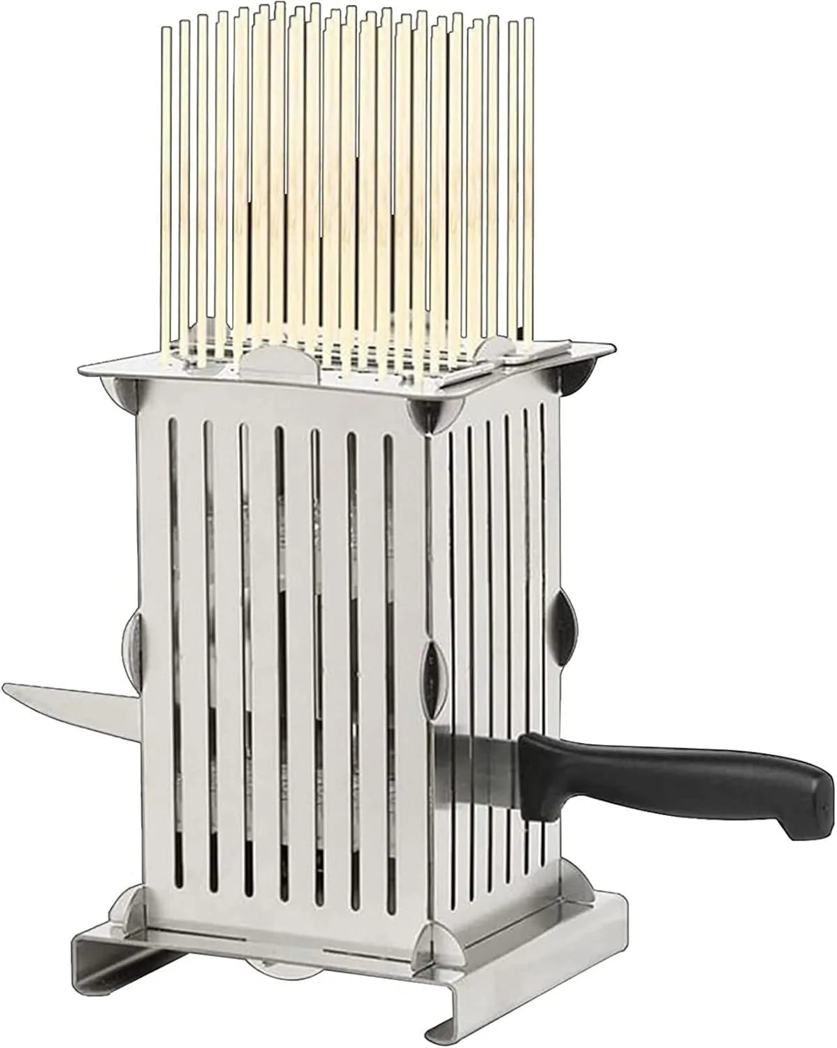 Machine, roestvrijstalen spiesmachine voor het maken van kabobs, gemakkelijk te demonteren, snel barbecuegereedschap, duurzaam
