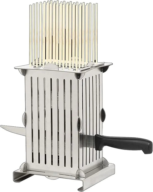 Machine, roestvrijstalen spiesmachine voor het maken van kabobs, gemakkelijk te demonteren, snel barbecuegereedschap, duurzaam